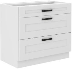 TEMPO KONDELA Alsó szekrény, fehér, LULA 80 D 3S BB - smartbutor