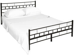 TEMPO KONDELA Ágy, fekete, 180x200 lécezett ágyráccsal, TAJGI - smartbutor