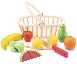 New Classic Toys Set de tăiere - coș cu fructe (CLAS_10588)