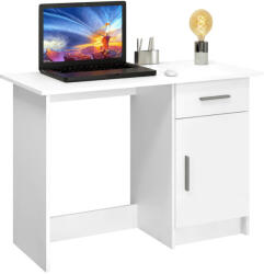 TEMPO KONDELA Univerzális PC asztal, fehér, SIRISS NEW - smartbutor