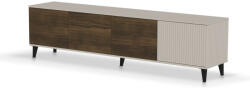 Halmar RANDOM 2 RTV-3 TV szekrény, 200 cm, szín: kasmír/dió/fekete - smartbutor