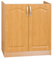 TEMPO KONDELA Konyhaszekrény, alsó, duplaajtós, égerfa LORA MDF NEW S80ZL - smartbutor