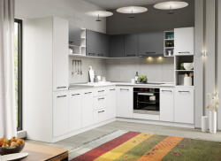 Mobiro Arthur fehér és szürke konyhabútor - 25 - 280/230 cm