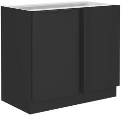 TEMPO KONDELA Alsó szekrény, fekete, SIBER 105 ND 1F BB - smartbutor