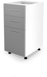 Halmar VENTO DS3-40/82 alsó fiókos szekrény, szín: fehér/világosszürke - smartbutor