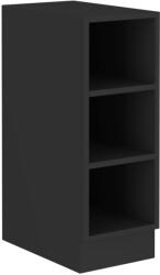 TEMPO KONDELA Alsó polcos szekrény, fekete, ARAKA/MENZO/SIBER 30 D OTW BB - smartbutor