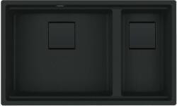 Franke Kubus 2 - Fragranit mosogató KNG 120/2, 76x46 cm, matt fekete 125.0718. 492 (125.0718.492)