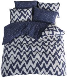 Atisat Ágyneműhuzat garnitúra, 100% pamut renforce, egyszemélyes, 3 részes, Waves kék