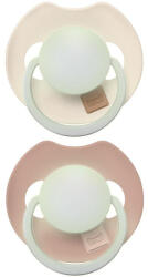 LOVI Világító dinamikus szilikon cumi Prime 6-18hó 2db (púderszín-bőrszín)