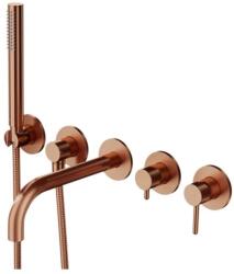 Omnires Y - Rejtett kádcsaptelep, 5 nyílású beépítés, testtel, tartozékokkal, csiszolt réz Y1237/1CPB (Y1237/1CPB)