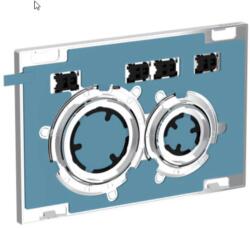 Geberit Sigma21 - Süllyesztett vezérlőgomb, töltőanyag nélkül/fényes króm 115.884. 00.1 (115.884.00.1)
