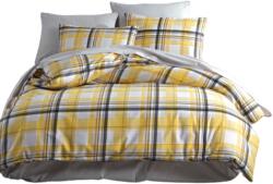 Atisat Ágyneműhuzat garnitúra, 100% pamut renforce, egyszemélyes, 3 részes, Milano sárga