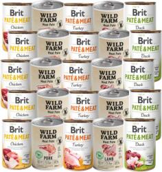Brit BRIT PATE + WILD FARM PATE 30x400g MIX