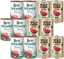 Brit BRIT PATE & MEAT VENISON 6x400g + Wild Farm Pate Beef 6x400g