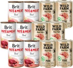 Brit BRIT PATE & MEAT marhahús 6x400g + WILD FARM Pate sertéshús 6x400g