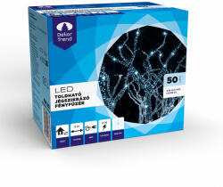 DekorTrend Kültéri Toldható Jégszikrázó LED Fényfüzér, Hideg Fehér, 500 cm, 50 LED