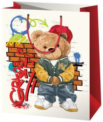 Cardex Sapkás maci nagy méretű ajándéktáska 27x14x33cm (48381) - innotechshop