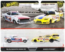 Mattel Hot Wheels: Deluxe ’72 Plymouth Cuda FC és Rob’n Pinks 2db-os kisautó csomag 1/64 - Mattel (HBL96/JBL01) - innotechshop