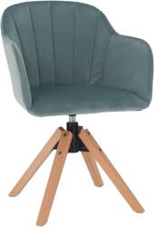 TEMPO KONDELA Forgószék, Velvet szövet, neomint/bükk, DALIO