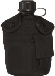 Mil-Tec vizes palack US minta fekete, 1l alumínium tállal