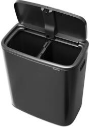 Brabantia Тъмносиво стоманено кошче за боклук за рециклиране, отваряне с докосване 60 l Bo Touch Bin - Brabantia (233609)