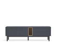 Teulat Тъмно сива телевизионна масичка 180x56 cm Corvo - Teulat (15967_TE)