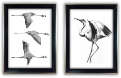 Wallity Картини в комплект 2 бр. 35x45 cm Crane - Wallity (977ALP2112)