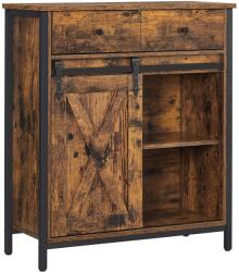 VASAGLE Tárolószekrény, 70x80x30 cm, Rusztikus Barna