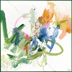 Malerifabrikken Картина с ръчно изрисувани елементи 102x102 cm Confidential Green - Malerifabrikken (952-100772-100100-ACR)