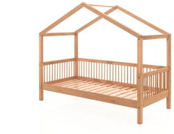 VIPACK Детско легло тип къща от масивен дъб в естествен цвят 90x200 cm Forrest - Vipack (FOHB9012)