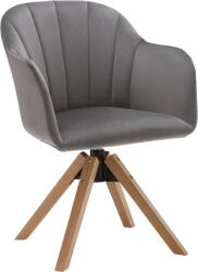 TEMPO KONDELA Forgószék, világosszürke/bükk, DALIO - sprintbutor