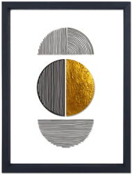Vavien Artwork Картина върху стъкло в черна рамка Shapes II. , 32 x 42 cm - Vavien Artwork (CAM19460034252)