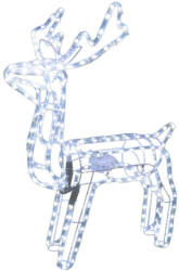 MagicHome karácsonyi dekoráció, rénszarvas, 216 db hidegfehér LED, forgó fejjel, 230V, kültéri, 73 x 44 x 82 cm (TC8091126A)