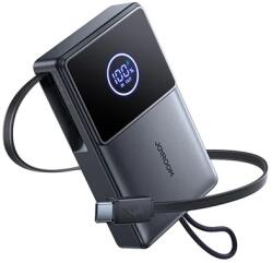 JOYROOM JR-PR1 10000mAh 22, 5W Powerbank beépített visszahúzható USB-C kábellel - Fekete (JR-PR1)