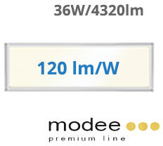 Modee LED panel (1200 x 300mm) 36W - természetes fehér, backlite panel, UGR (MPL-BP2954000K36W125)