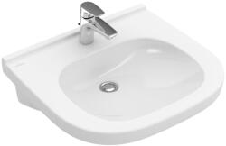 Villeroy & Boch ViCare fali kerámia mosdó 60x55 cm csaplyukkal, CeramicPlus felület, alpin fehér 411961R1 (411961R1)