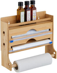 Relaxdays Konyhai fali tekercstartó és fűszertartó 10050724