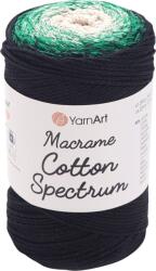 Yarn Art Macrame Cotton Spectrum 225 m 1315 Black Green Șnur (<![CDATA[Macrame Cotton Spectrum 1315]]>)