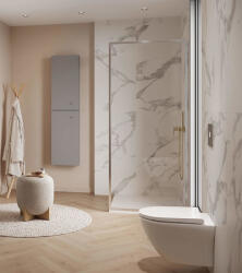 Cersanit Larga Walk-in zuhanyfal 120x200 cm átlátszó üveggel és CleanPro bevonattal, króm profil S932-137 (S932-137)