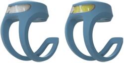 Knog Frog V3 USB-ről tölthető lámpa szett (első és hátsó), gumipántos, 40/20 lumen, sötétkék