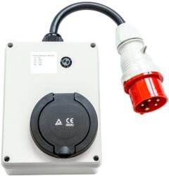 inChaNet Elektromos Autó Állítható Fali és Hordozható Töltő - 22kW (3x32A) - evplug