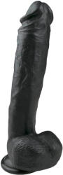 EasyToys - dildo cu ventuză și testicule - mare - 26, 5 cm - negru (8718627526484) Dildo
