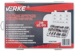  VERKE metrikus fém-gumi tömítő alátét készlet rézalátét gumi tömítéssel M6-M30 240 db V06709 (V06709)