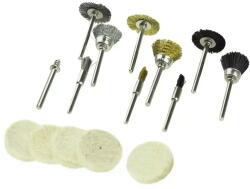 Dedra Drótkefék és polírozó filcek, készlet 15db 08T608 (08T608)