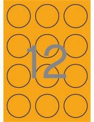 APLI Etikett, 60 mm kör, színes, APLI, neon narancs, 240 etikett/csomag (LCA2867) - fapadospatron