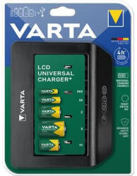 VARTA Elemtöltő, univerzális AA/AAA/C/D/9V, LCD kijelző, VARTA "Universal (VTL19) - fapadospatron