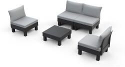 Keter Elements III 4 személyes kerti bútor garnitúra grafit (257362_257365) - leziter