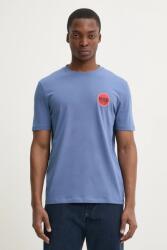 HUGO pamut póló férfi, nyomott mintás, 50530641 - kék S