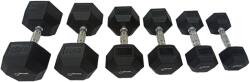 S-Sport Hatszögletű gumis kézisúlyzó, 15 kg (GL-DB001) - sportjatekshop