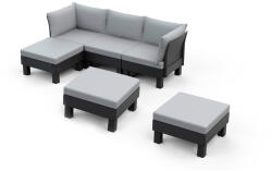 Keter Elements IV 5 személyes kerti bútor garnitúra grafit (257368_257366_2_257364) - leziter